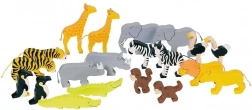 Houten dieren Goki - set van 20 stuks