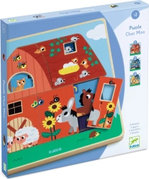 Drielagige houten puzzel Boerderij
