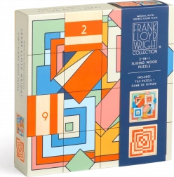 Schuifpuzzel van hout Frank Lloyd Wright: Imperial Hotel 2-in-1 (16 stukjes)