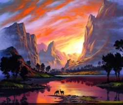 Diamond painting Bergen 30 × 40 cm