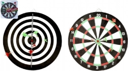 Dartbord 41 cm met 6 pijlen dubbelzijdig