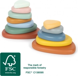 Montessori rivierstenen small foot – houten balansspel