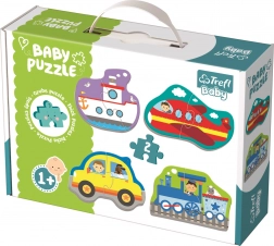 Baby puzzel vervoer 4x2 stukjes