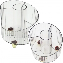 Organizer voor kantoorbenodigdheden transparant wit