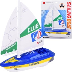 Kleurige zeilboot voor in het water op batterijen – Blauw