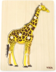 Houten inlegpuzzel giraffe VIGA