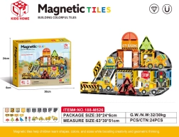 Magnetische bouwset bouwplaats, 41 onderdelen