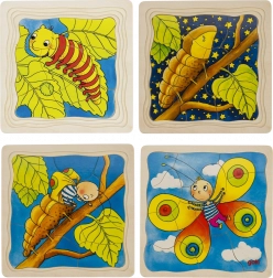 Ontwikkelingshouten puzzel Vlinder GOKI