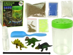 Lichtdecoratie Dino-tuin in een pot