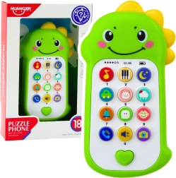 Interactieve kindertelefoon dinosaurus groen