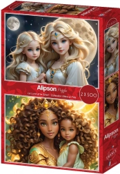 Puzzel Moeder en Dochter: maan en zon 2×500 stukjes