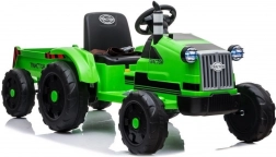 Kinder accu tractor met aanhanger groen