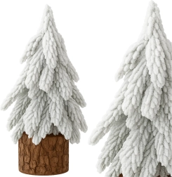 Decoratieve tafel-kerstboom met sneeuweffect 20 × 9 cm
