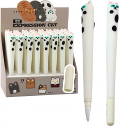 Gelpen Witte Kat blauwe inkt