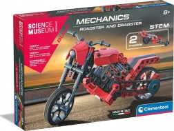 CLEMENTONI SCIENCE & PLAY mechanisch laboratorium: roadster en dragster 2-in-1