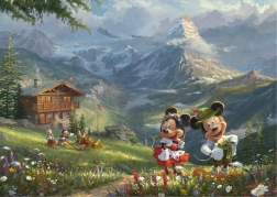 Puzzel Mickey en Minnie in de Alpen 1000 stukjes