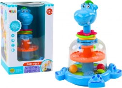 Hippo-spiraalspeelgoed met balletjes voor baby’s – blauw