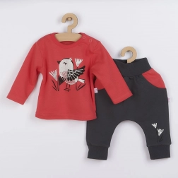 Baby-katoenen set Koala Birdy, donkerroze