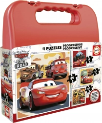 Educa Puzzel Koffertje Auto’s 4-in-1