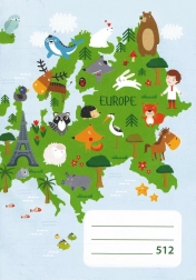 Školní sešit A5 gelinieerd 10 vellen Europa