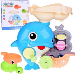 vrolijke dolfijn – badspeelgoed met bootje en pinguïns