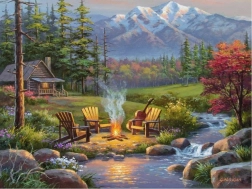 Ravensburger puzzel Riverside Living Room 750 stukjes