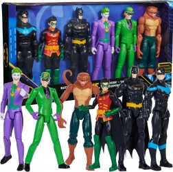 Set van 6 DC Comics-figuren – Batman, Robin, Nightwing, Joker, Riddler en Copperhead 28 cm