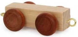 Small foot platte wagon alfabet voor houten treinbanen