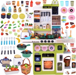 Interactieve kinderspeelkeuken met licht, geluiden, stoom en stromend water