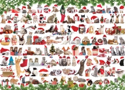 Kerstkatten puzzel 1000 stukjes