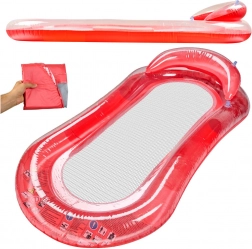 Opblaasbaar luchtbed met rugsteun en net voor in het water rood Bestway