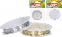 Draad voor kralen 0,6 mm, 4 m – goud of zilver