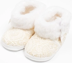baby winterlaarsjes met kant New Baby beige (3–6 maanden)