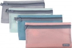 Mapje met rits kleurrijk 23x13 cm