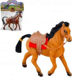 Plastic paard met zadel
