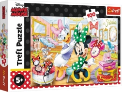 Puzzel 100 stukjes – Minnie in de schoonheidssalon DISNEY