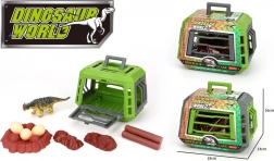 Dinosaurus in kooi met accessoires