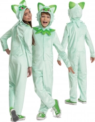 Kinderkostuum POKEMON Sprigatito kigurumi 127–136 cm (7–8 jaar)