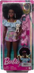 Barbie deluxe modepop – trendy rolschaatser met accessoires en puppy