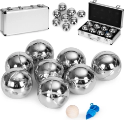 Pétanqueset 8 ballen met koffer en accessoires