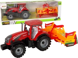 Tractor met cultivator met vliegwielaandrijving – rood