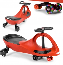 Wigglecar loopfiets met LED-wielen – ECOTOYS, rood