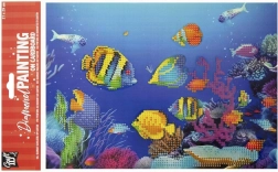 Diamantschilderen op bord Vissies 29 × 21 cm