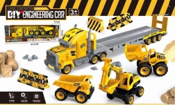 Vrachtwagen – takelwagen met bouwvoertuigen