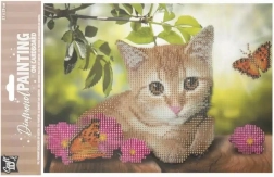 Diamantschilderen op plaat Kittens 29 × 21 cm