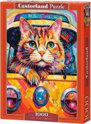 Puzzel 1000 stukjes Cat Bus Travel