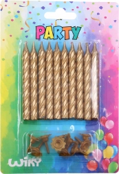 Kaarsen en houders in gouden kleur