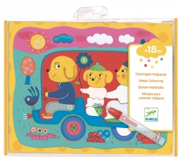 DJECO Waterkleurplaten Familie op de Weg