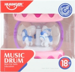 roze kinderspeeltrommel op batterijen met lichtjes en melodieën