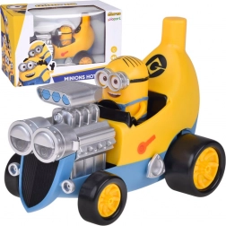 Minion in bananenauto met lichtjes, geluiden en vibraties